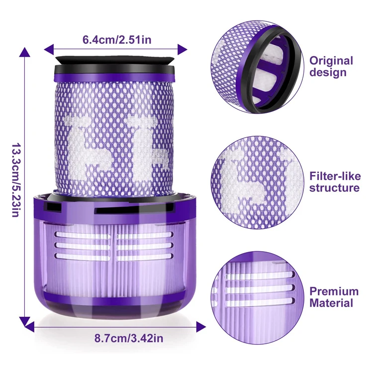 Vacuum Filter Accessory for Dysons V12 Slim Vacuums and Dysons V12 Detect Slim Vacuum Cleaner Filter Part