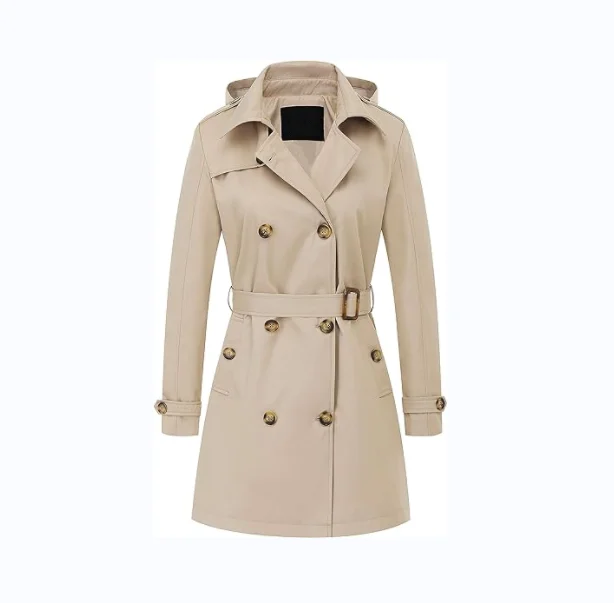 AQTQ  Wholesale Fashion New Spring Autumn Ladies Overcoat Long with Belt Trench Coat Slim Outerwear Coat For Women