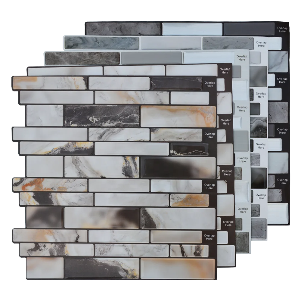 3D Mosaic Kitchen Backsplash Panel Peel and Stick Tile Vinyl Wallpaper