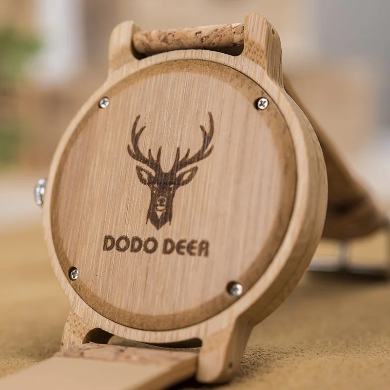 DODO DEER Simple Woman Bracelet Watches Bamboo Wood Watch MIYOTA Round Quartz Wooden High Quality 2023 Men 1 Years 12 Months 1pc