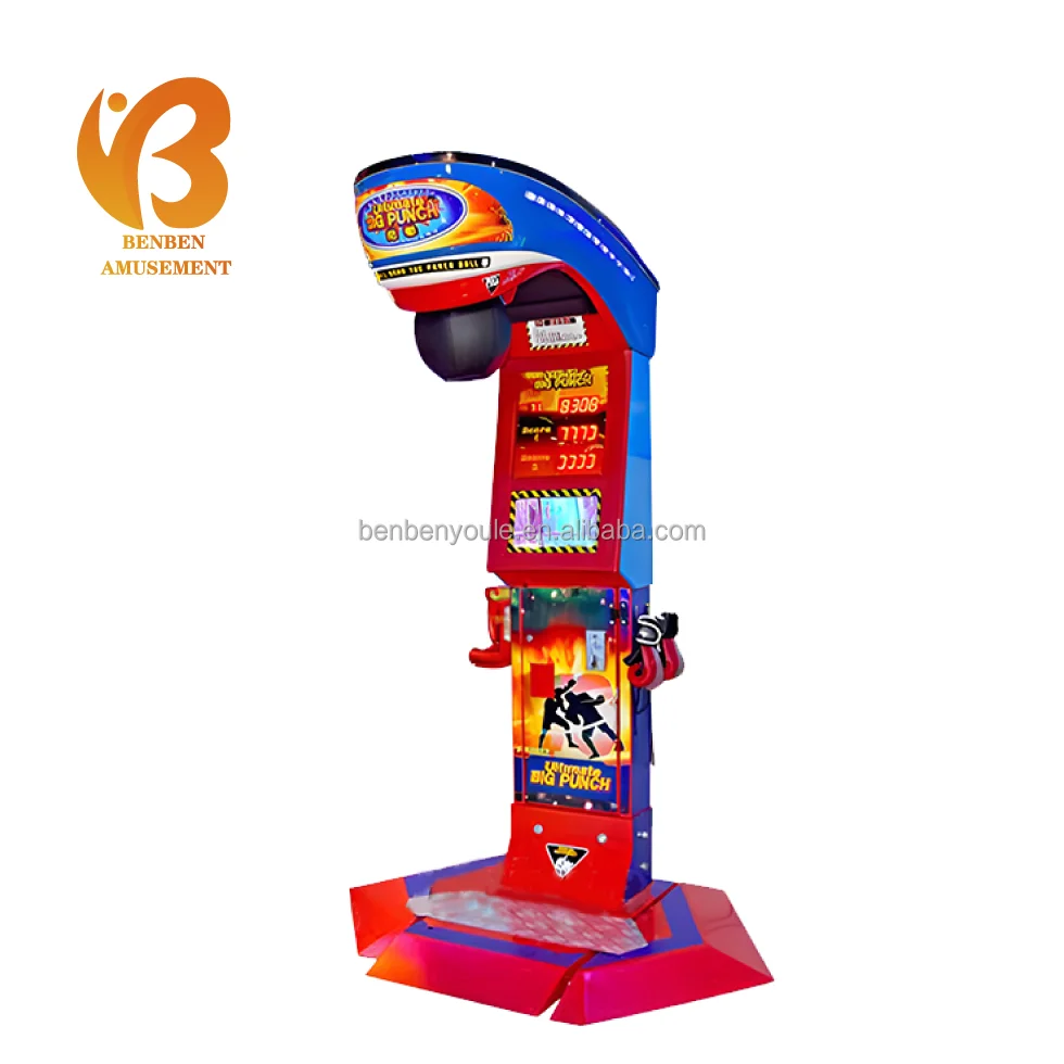 Big King Coin-Operated Sport Arcade Boxing Game Machine Kit Punching and Fire Boxing Machine