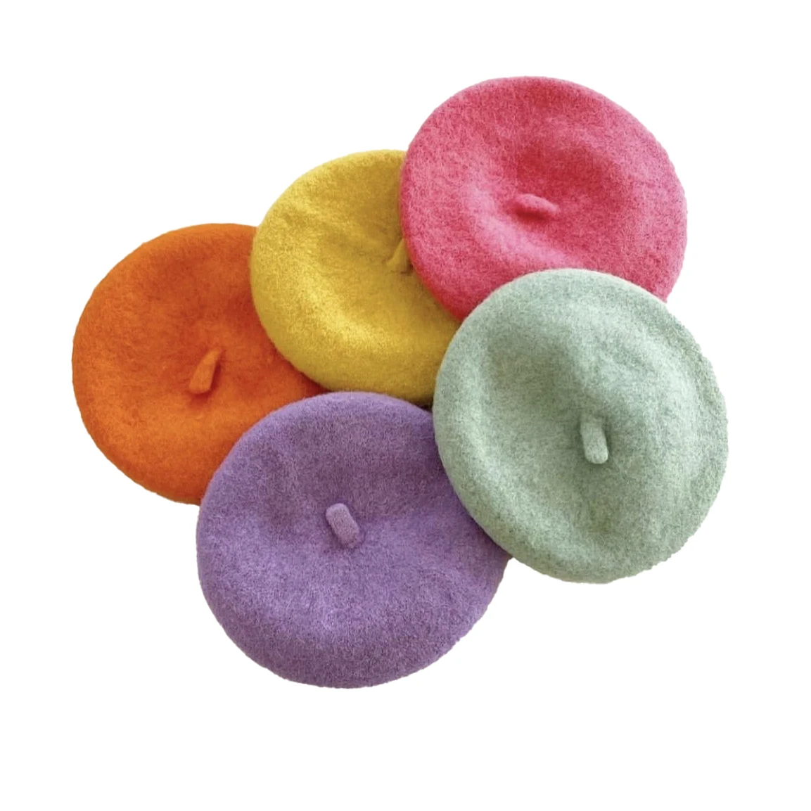 Pet berets hat for dog Factory Wholesale Custom Best Quality Cheap Price Beret 100% Wool Solid Color Plain