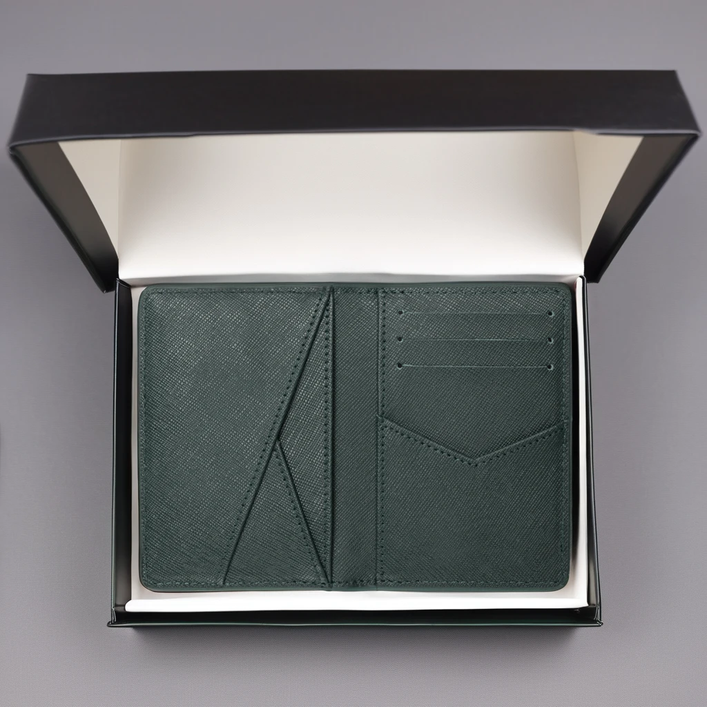 Classic Noble Dark Green Genuine Leather Card Bag Thoughtful Design For Storing Your Cards Can Be Combined With Multiple Colors