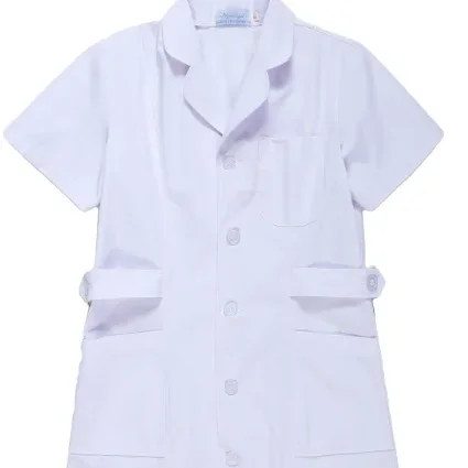 Professional Unisex Cotton Polyester Hospital Uniforms Medical Science Doctor Nurse Wear White Lab Coat