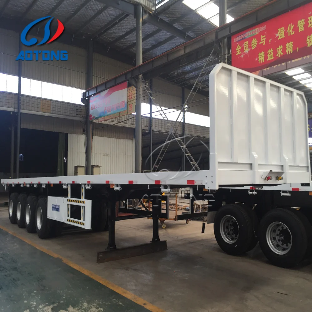 quality 3 axle flatbed semi trailer 20ft 40ft container transport truck trailers