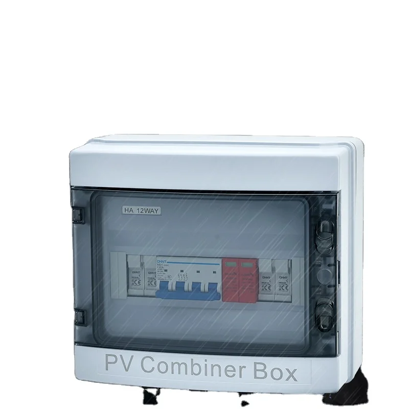 Dc outdoor plastic waterproof combiner solar array panel junction box with 4 string