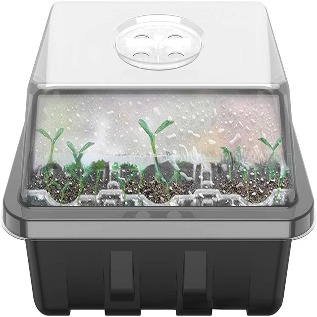 Mini Greenhouse Seedling Starter Tray Plastic Nursery Pot Garden Seed Starter Pot Tray plant Seedling Tray Kit With Lids