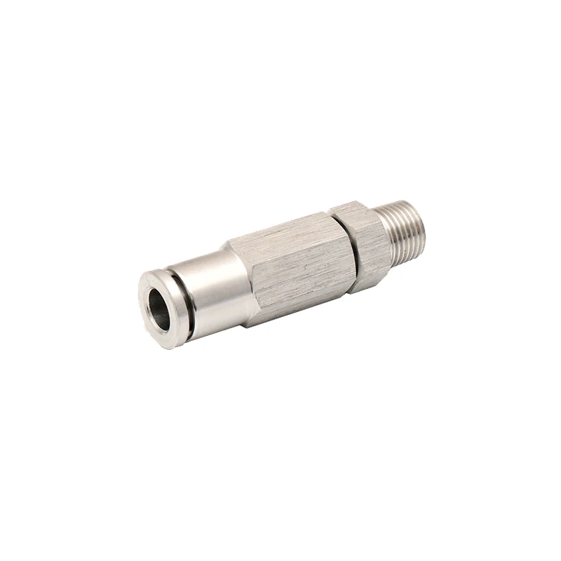 SS 316  Custom OEM Non Return Valves Single Direction Fittings SPCV8-01 Food Grade Sanitary Stainless Steel Check Valve Fitting