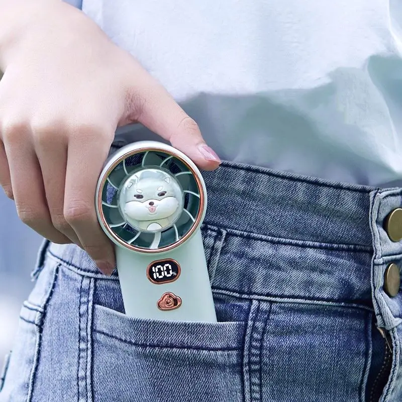 Handheld Cute small Electric Hand Battery Charging Usb Rechargeable Desktop Cooling Portable Travel Silent Wholesale Mini Fans