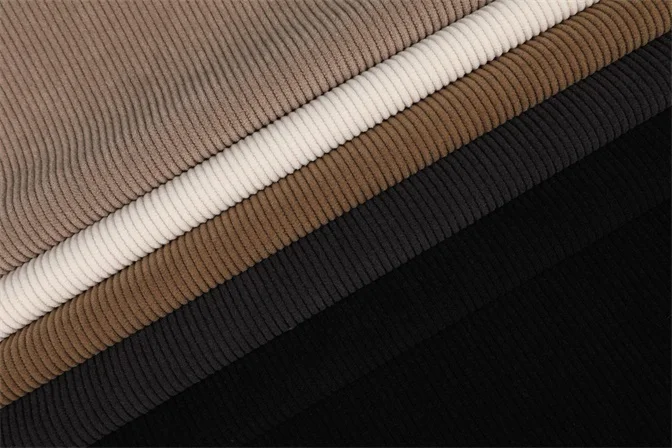 Velvet fabrics 100% polyester 4.5/8/11/16/21 wales Corduroy Fabric for suits and pants