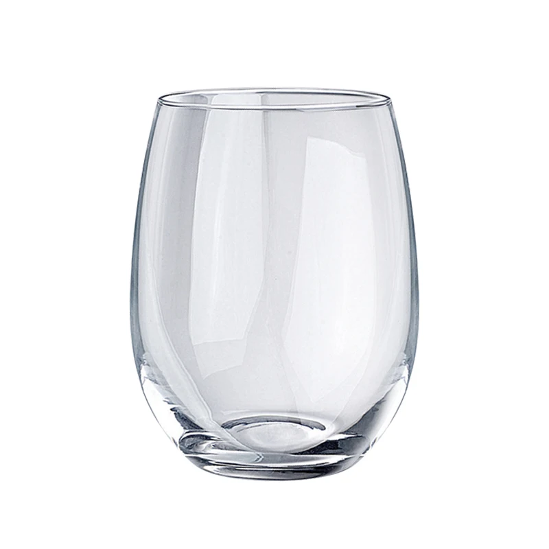 Premium Wine Glass 15 Ounces Borosilicate Crystal Clear Stemless Wine Glasses For Red Wine Juice Water