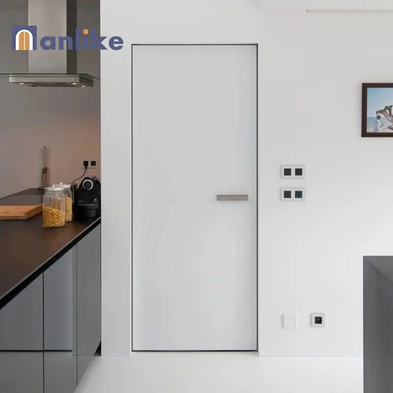 Anlike Modern Manufacturer External Frameless Cheap Internal Paneled Wall Room Wood Secret Hidden Door In House