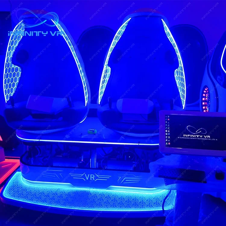 Оптовая продажа 9D Vr Cinema Motion яйцо кресло Dino кинотеатр двойные сиденья Виртуальная реальность симулятор американские горки игровой автомат