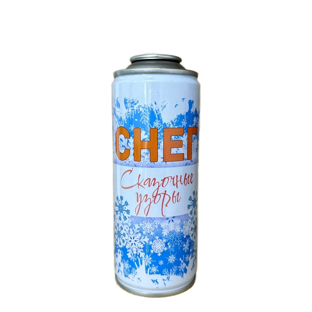 wholesale snow spray can 500ml empty aerosol metal tin can for chemical can logo printing