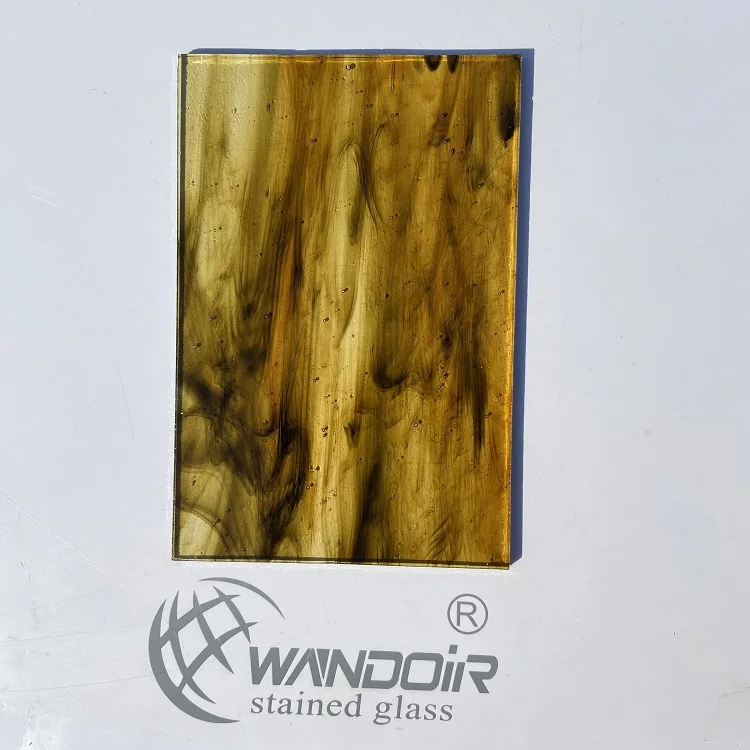 Wanda Factory Store High Quality Art Church Glass Brushed Decorative Stained Glass Sheet For Sale
