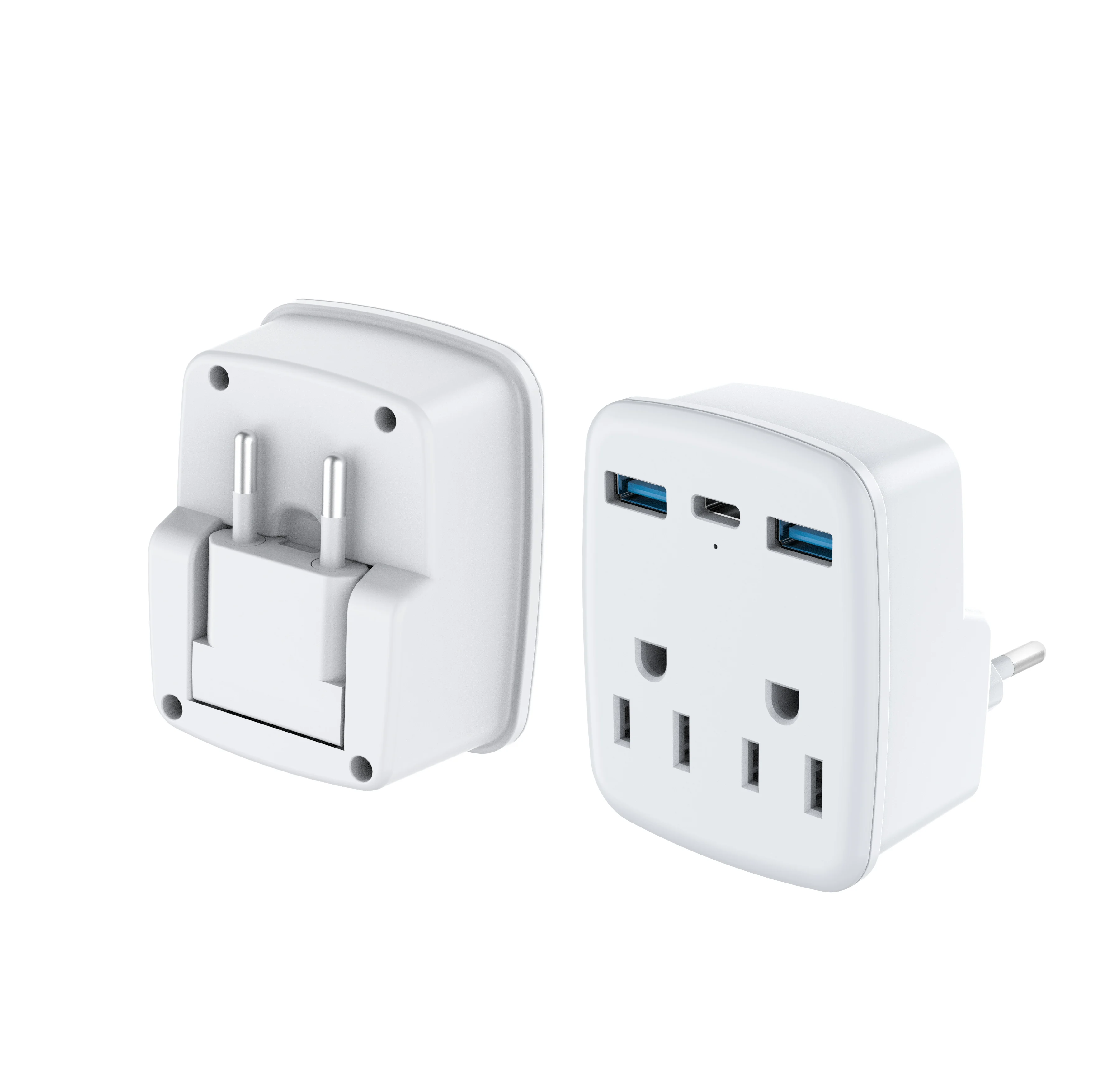 Levana EU to US Travel Adapter Foldable Pins Travel Socket Plug