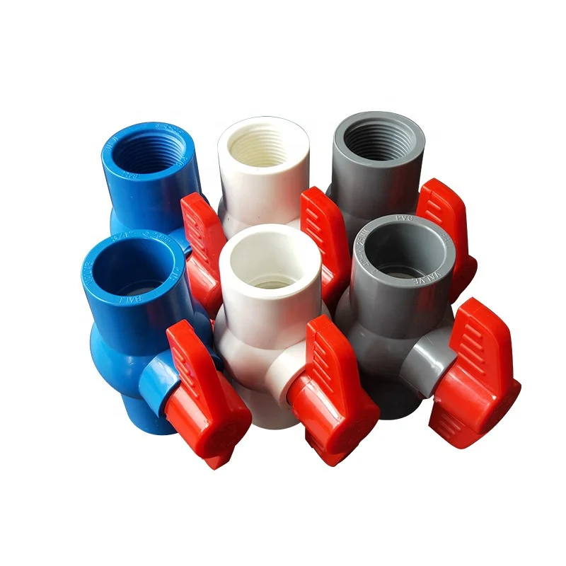 Пластиковый шаровой кран из ПВХ CPVC с пластиковой ручкой