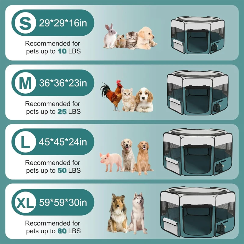 Wholesale Pet Outdoor camping Large size octagon bed tent scratch wash folding indoor and outdoor octagon fence