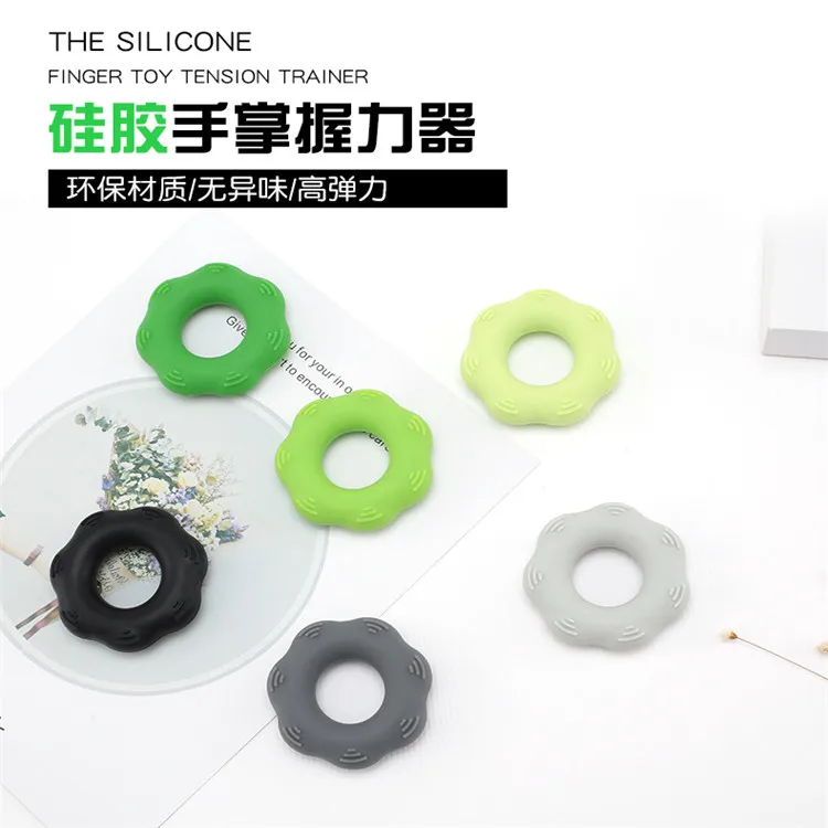 Hot sale food grade stretch silicone finger hand exercise bands finger stretcher