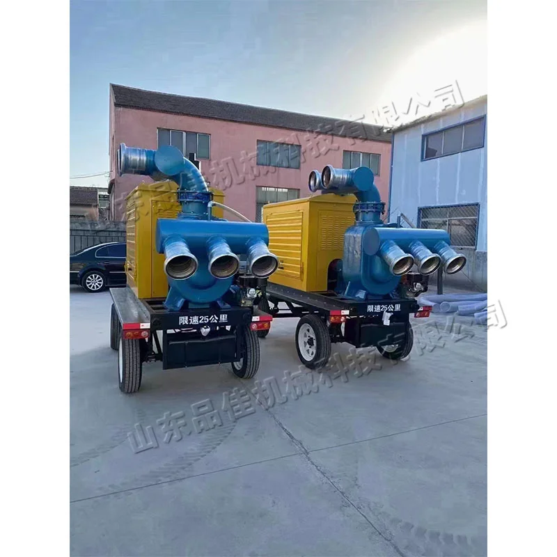 Promotion of small self-priming sewage pumps Mobile flood control and drainage suction pumps High head emergency diesel pumps