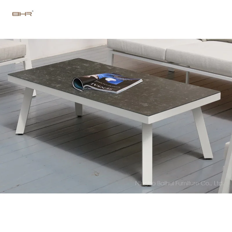 BHR-outdoor furniture coffee table HPL  garden furniture outdoor sofa patio set aluminium frame 5 seat