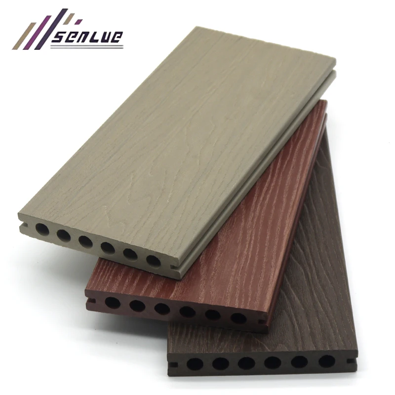 Senlv 3D deep embossed wood grain wpc floor board advanced technology wpc deck