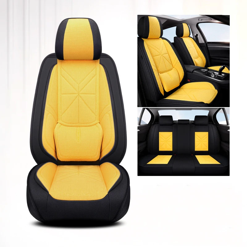 Льняная подушка для автомобильного сиденья, автомобильный чехол, дизайн сидений, автомобильные аксессуары для интерьера