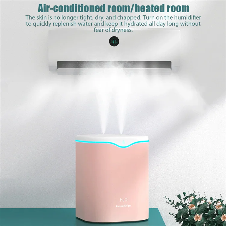 Wholesale Mist Humidifier Double Nozzle Coloful LED Light Ultrasonic Air Purifier With Humidifying Function Diffuser Humidifier