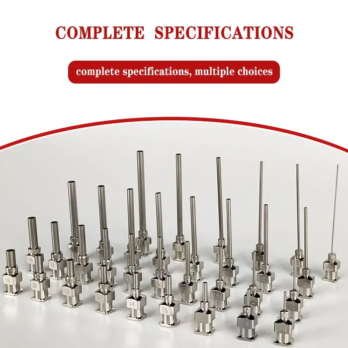 Wholesale Precision 0.25/0.5/1/1.5 Inch Single-Piece Split Stainless Steel Nozzle Metal Glue Dispensing Syringe Needle Tip