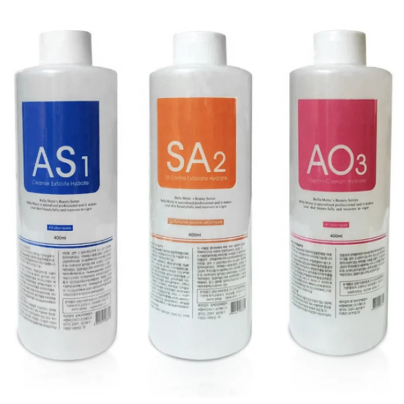 2021 400ml AS1 SA2 AO3 Hydra Aqua Microdermabrasion Peel Facial Machine Face Special Liquid Serum Solution For Beauty Salon