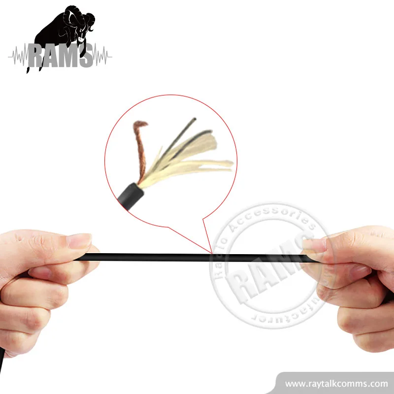 G Shape Ear Hook Earphone Earpiece Headset Wired Walkie Talkie Earpiece Headset with Mic for 2 Pin