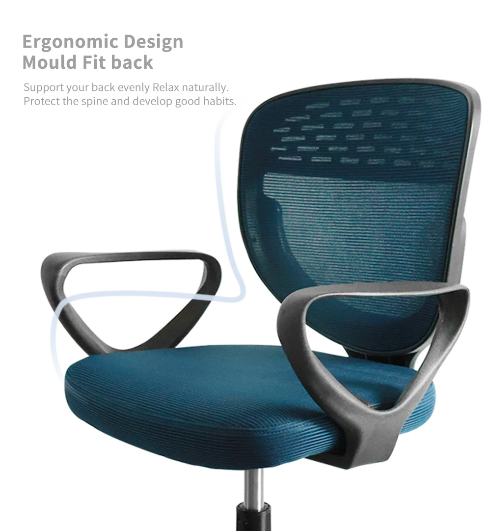 New professionally lake blue children reading drawing chair kids learning study office chairs with locking wheels