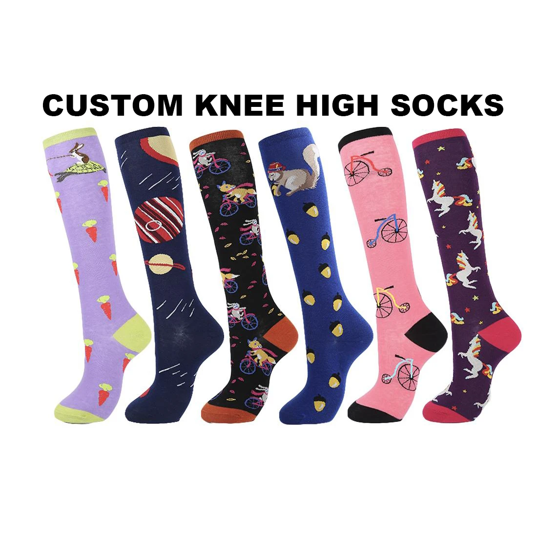 Manufacturer supplier new design Men Women Knee High sports socks custom logo stockings