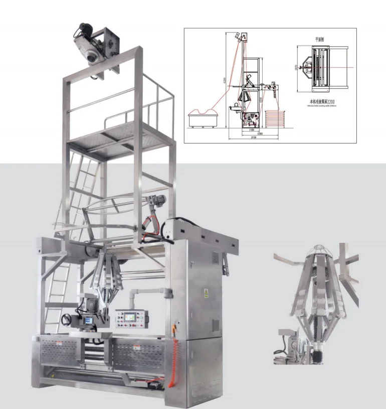 BU-211 Full Automatic E+L Rope Opener Machine for Tubular Fabric Slitting