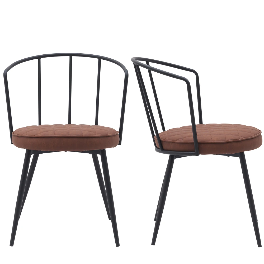 Black Painting Kd Metal Legs Cafe Lounge Chair Upholstery Metal Frame Living Room Cafe Accent Chair