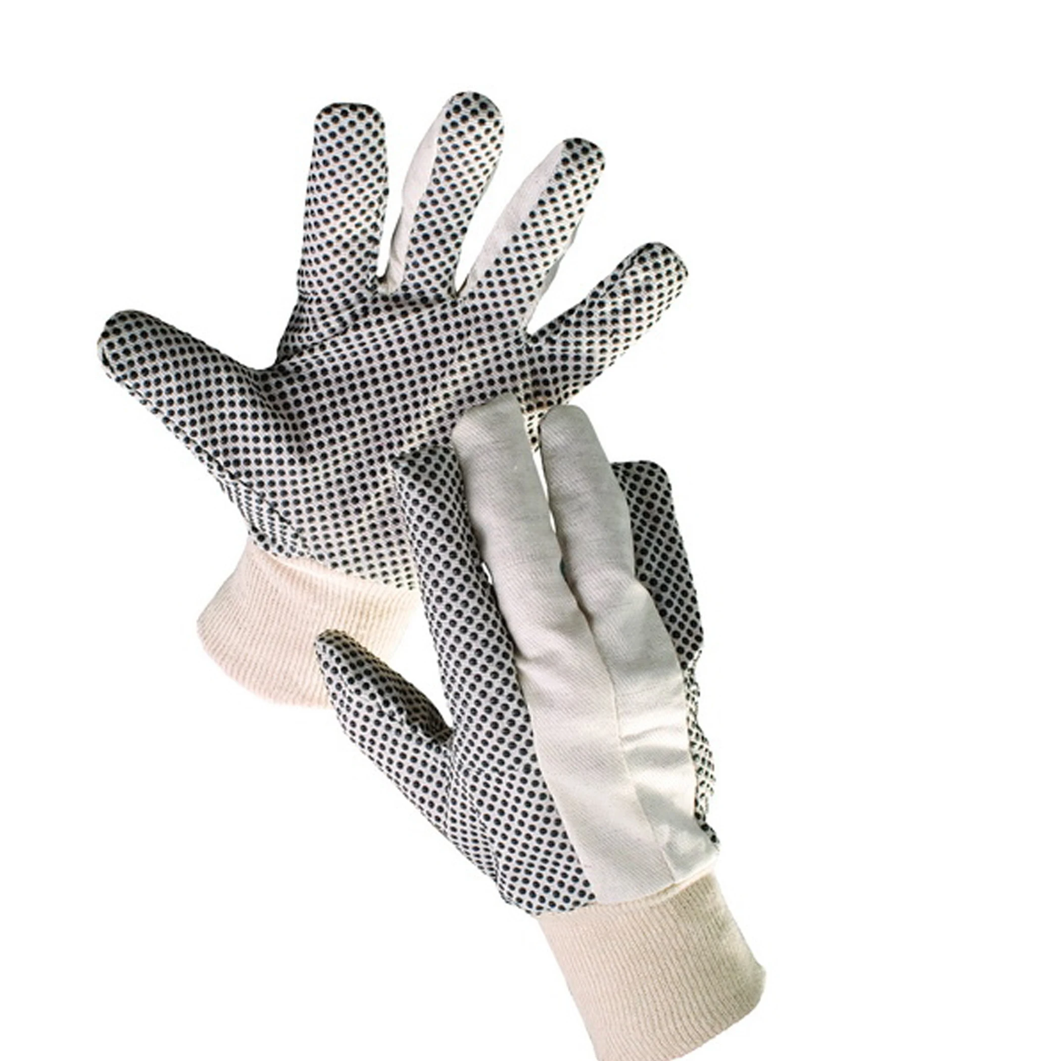 high-visibility seamless cotton gloves available 450 gram and 600 gram double dots