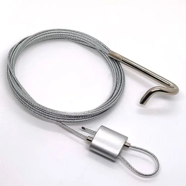 Wholesale Nickel Paint Brass Looping Gripper Adjustable Aircraft Cable Hanging Kit