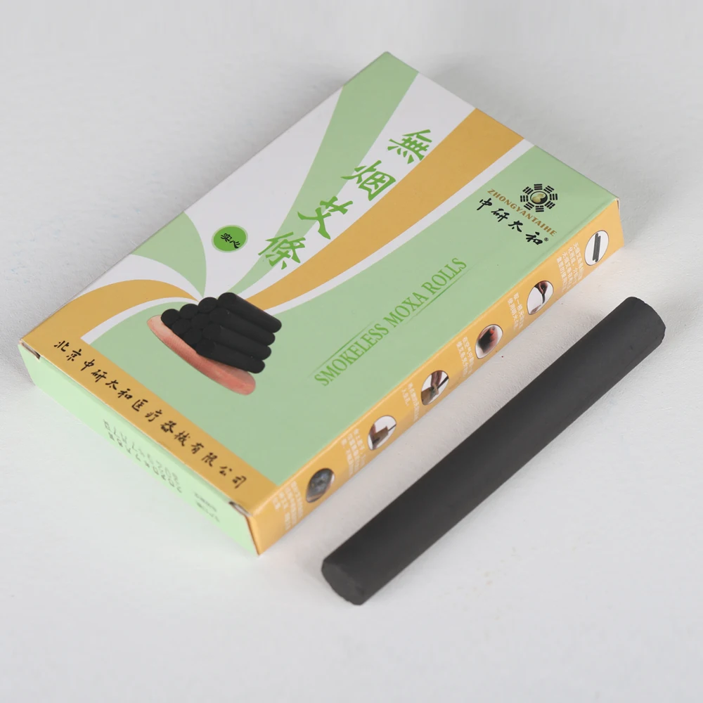 ZhongYan Taihe Hollow Smokeless Moxa Rolls Moxibustion Stick Patches 200pcs/box Chinese Mugwort