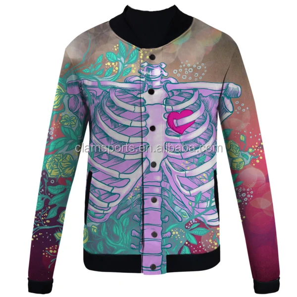 Fashion Design Men Bomber Jackets Custom Sublimation Baseball Style Jacket