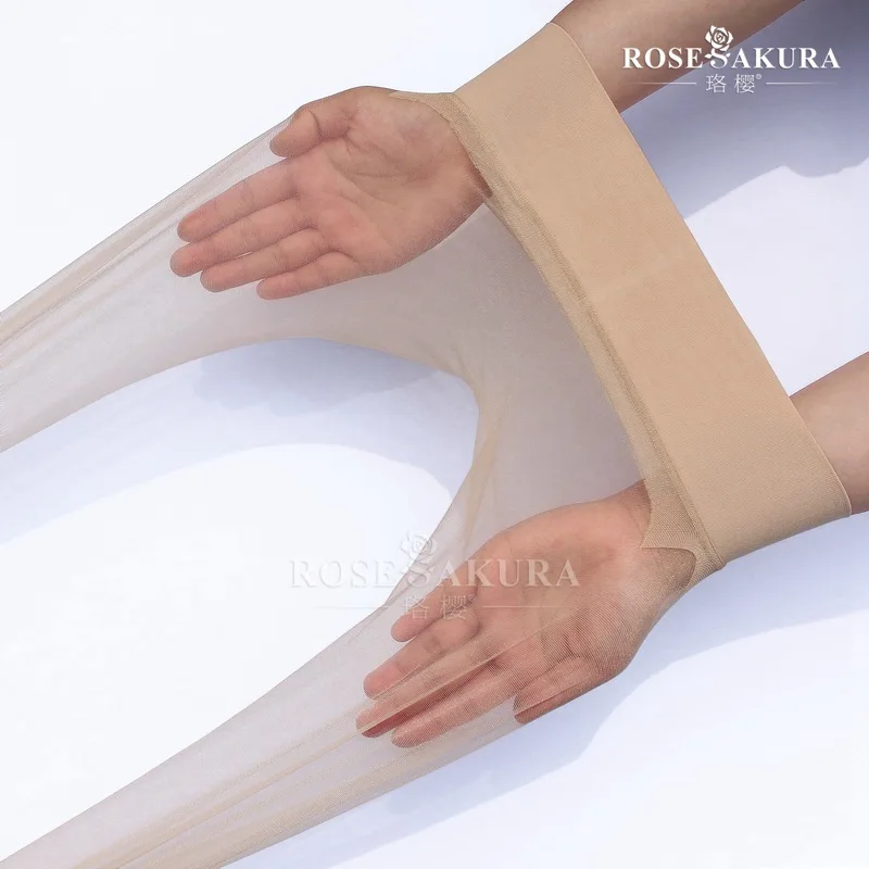 Hot Sale Women 1D Ultra-thin Sheer Toe Foot Shape Solid Color Plus Size Tights Seamless Pantyhose Rosesakura 8223