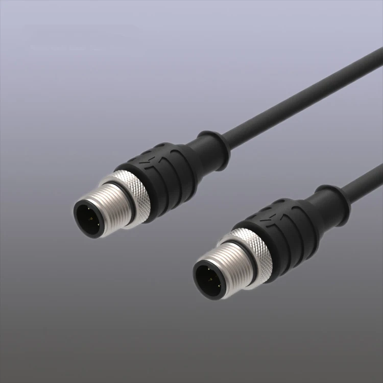 M12 разъем a-кодирования 5Pin прямой мужчинами и женщинами литой кабель для привода-сенсор connectons для DevceNet IO link