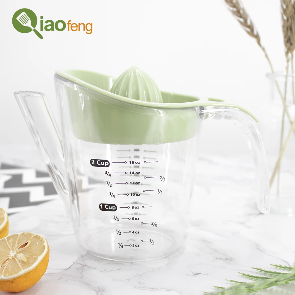 Orange Juicer Press Handheld Lemon Lime Citrus Squeezer with Measuring Cup