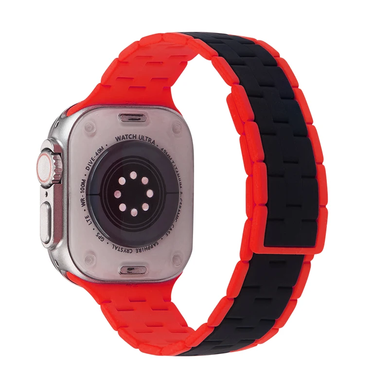 IWatch Band - Two-Tone Magnetic Silicone, Lightweight, Breathable, Fashionable Design