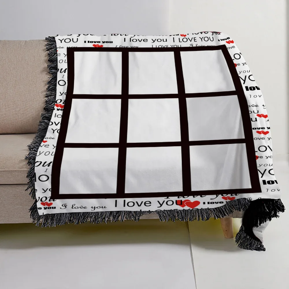 USA Custom Panel Sublimation Blanket For Family Love