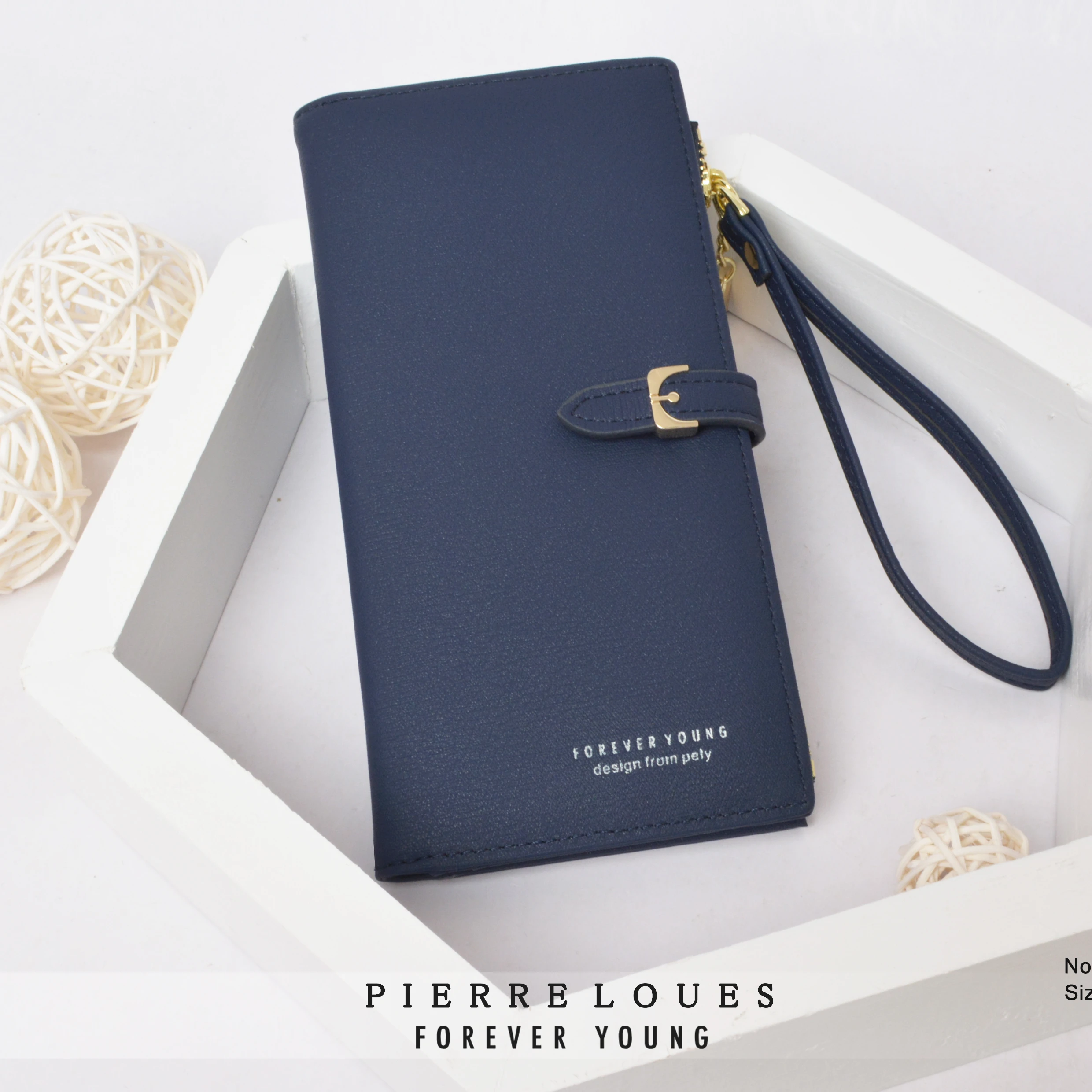 
Pierre Loues Two Folding Long Strap Card Holder Pocket Wallet For Ladies 