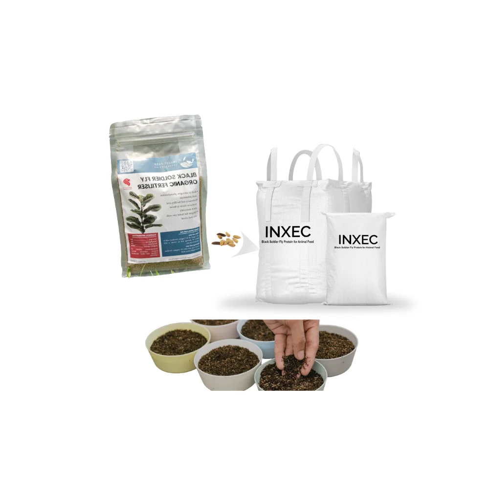 Wholesale 100% Natural Agriculture Black Soldier Fly Organic Fertiliser (Frass)  Nitrogen Potassium fertilizer Water Soluble