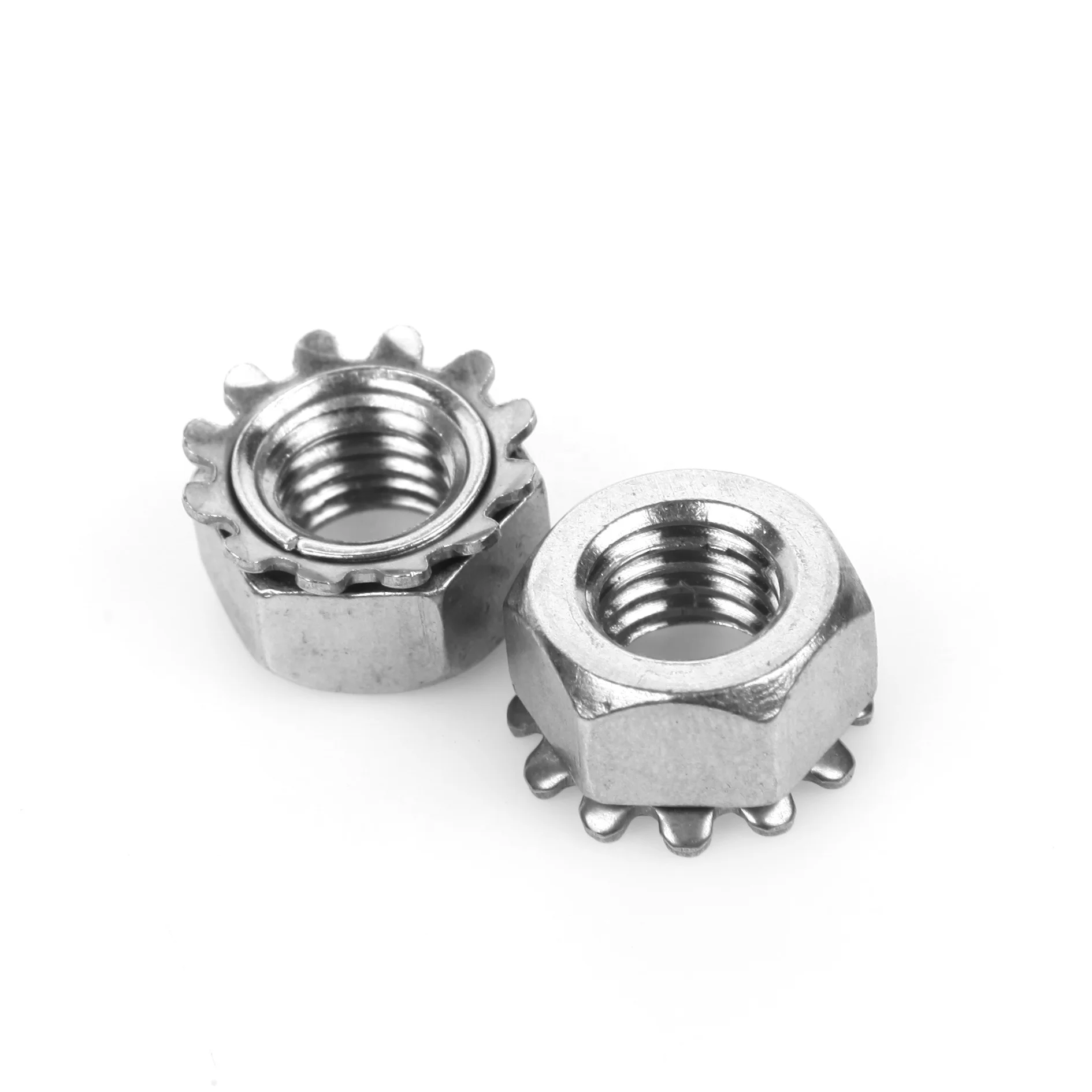 Stainless Steel Kep Nuts K-Lock Nuts Locknut with External-Tooth Lock Washer