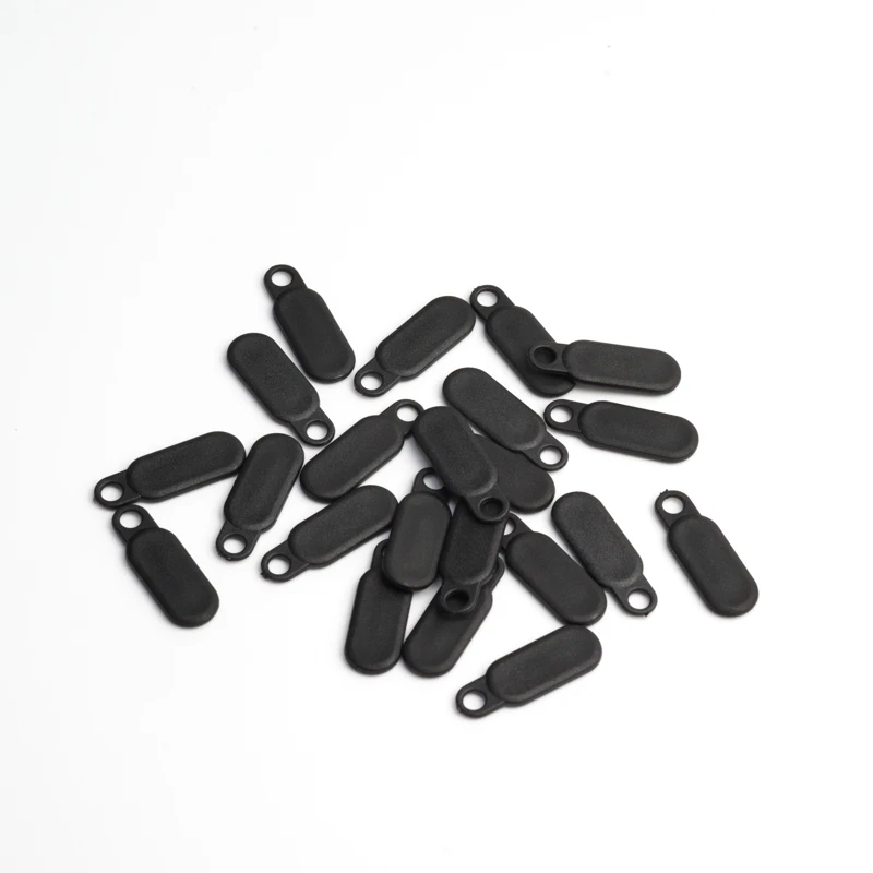 Custom woven rubber silicone pvc logo plastic round zipper puller slider and puller with logo for bag