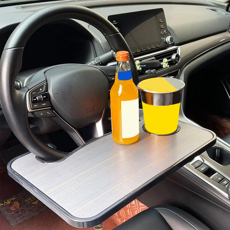 Multi-function Car Folding Small Table Board Portable Car Steering Wheel Folding Storage Table Tray Car Mini Food Tray Table
