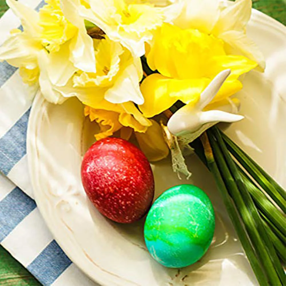 Easter Handmade White Rabbit Ceramic Napkin Rings,Perfect for Easter Dinner Weddings Parties, Set of 4